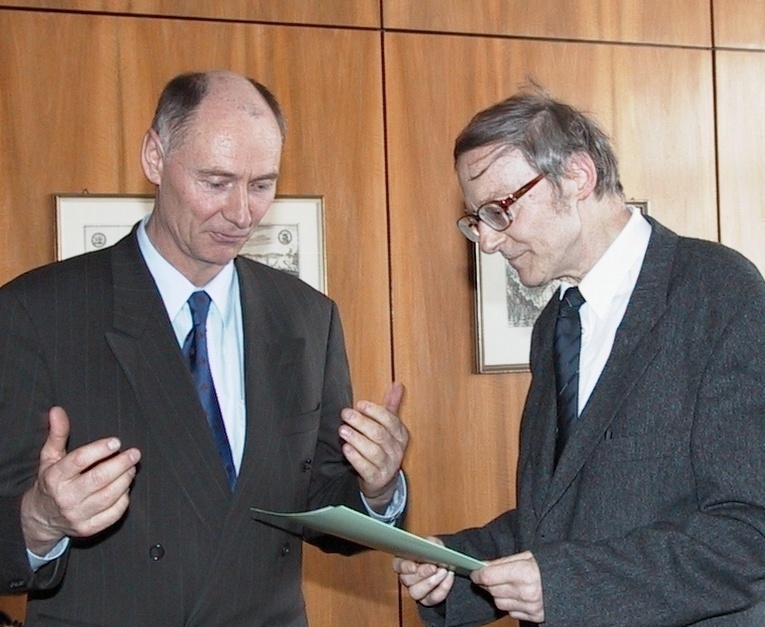 Vizepräsident Professor Beck mit Professor Friedrich.