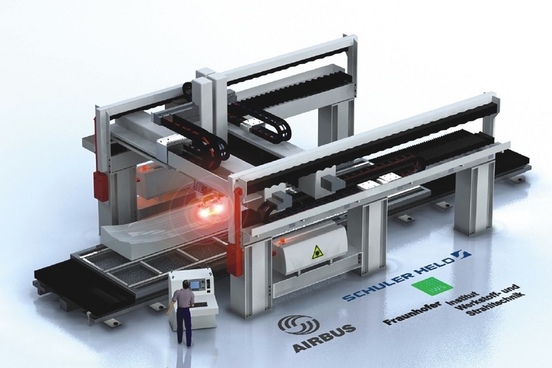 Neuartige Laserstrahlschweißanlage zum beidseitig-gleichzeitigen Laserschweißen von Rumpf- und Tragflügelstrukturen mit integrierter Spanntechnik