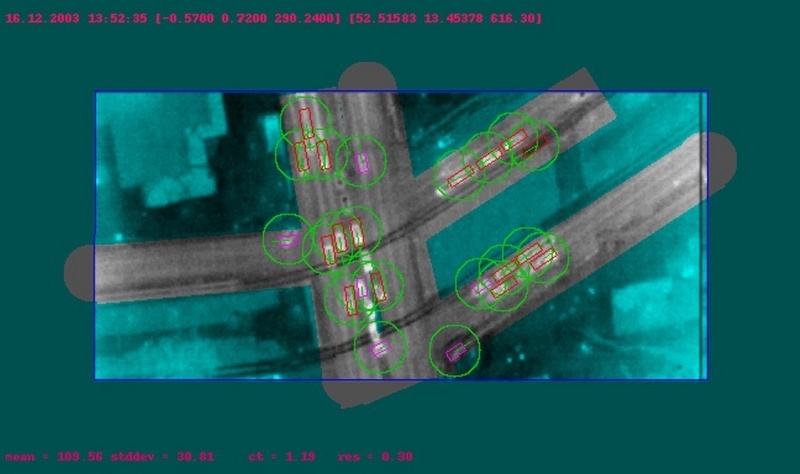 Luftbild: Automatische Fahrzeugerkennung inklusive Fahrtrichtung und Geschwindigkeit;  Foto: DRL, Berlin