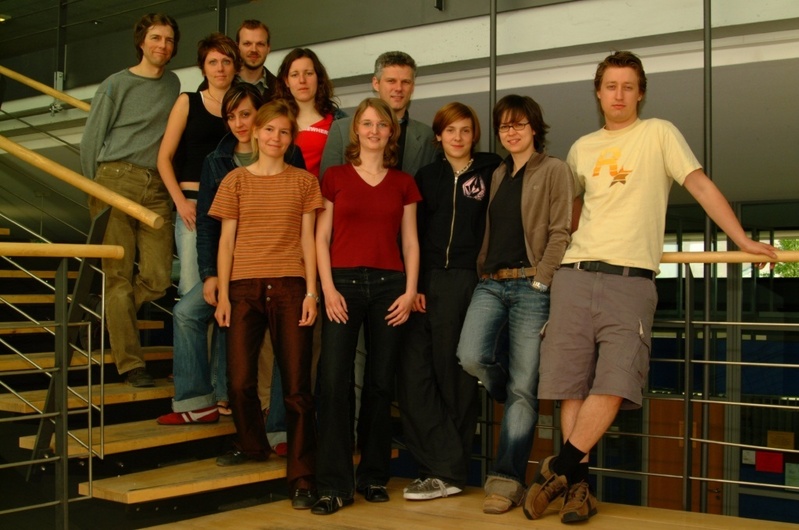 Das studentische Team mit Projektleiter Prof. Stephan Ferdinand (Mitte, hinten)
