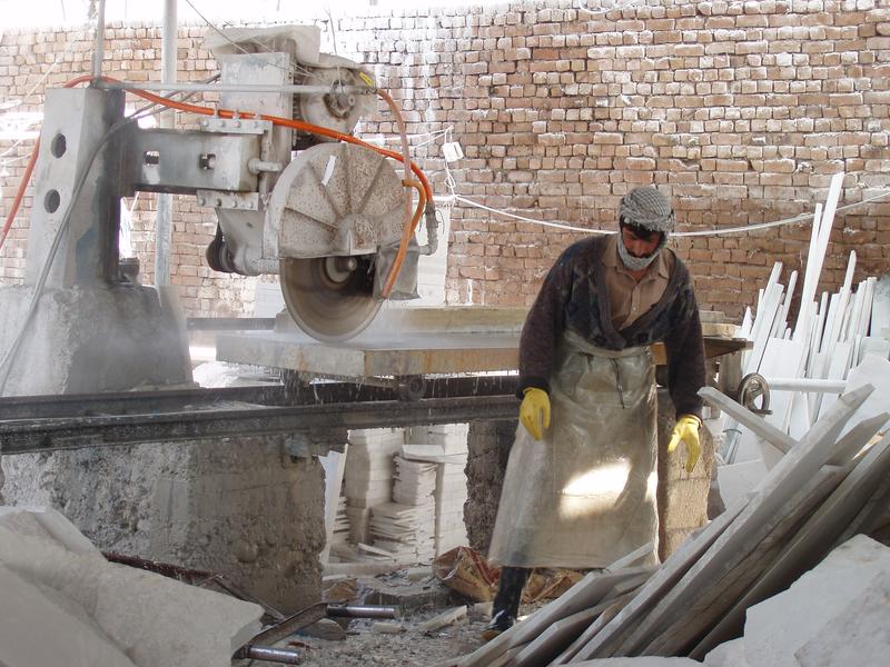 Bearbeitung von Marmor in Afghanistan