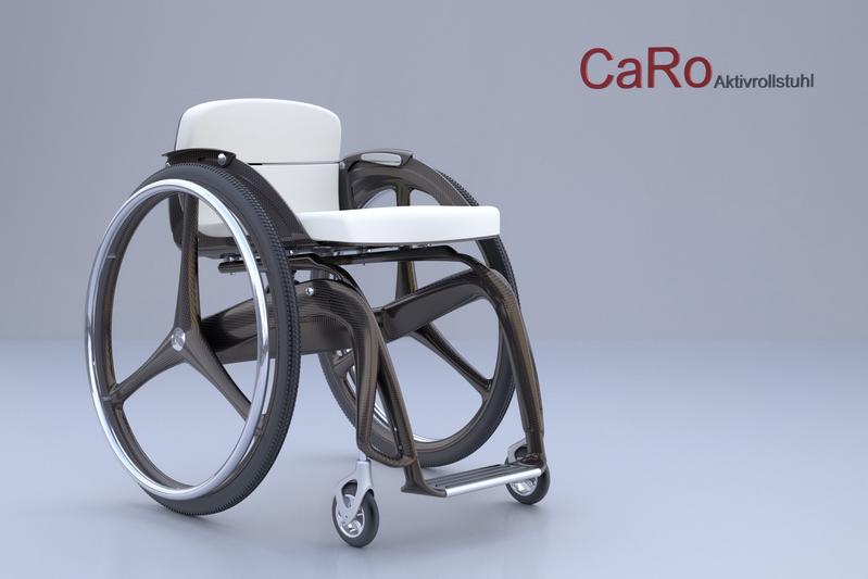 Schick, schlicht, leicht und pfiffig: Der Aktivrollstuhl von Simon Michel besticht nicht nur durch sein Design, sondern auch durch technische Details. "CaRo" hat der Erfinder seinen Rollstuhl genannt, und dem kleinen Dämpfer unter der Sitzfläche gab er den Arbeitstitel "Schneckenblattfeder". Als "Ringfeder" hat die InnoWi sie nun zum Patent angemeldet. 