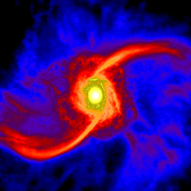 Kurz nach dem Verschmelzen der Galaxie 