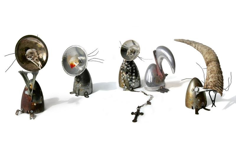 Darwinfinken. Kunstwerk von Ines Braun.