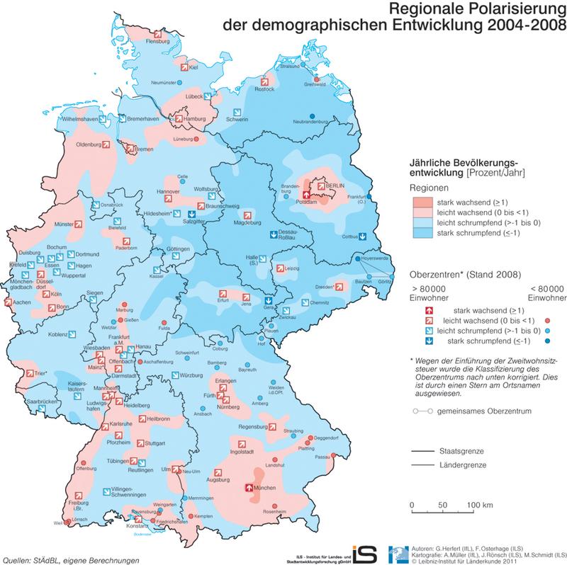 Demographische Entwicklung 2004-2008