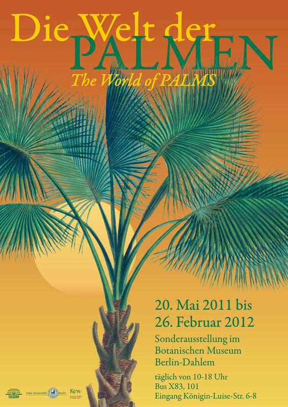 Plakat der Sonderausstellung im Botanischen Museum "Die Welt der Palmen"