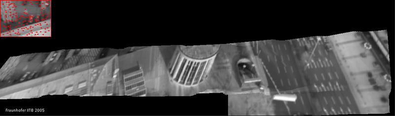 Automatisch erstellter Bildteppich aus einem Kameraschwenk