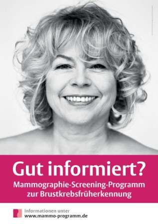 Plakataktion der Kooperationsgemeinschaft Mammographie zum Brustkrebsmonat Oktober 