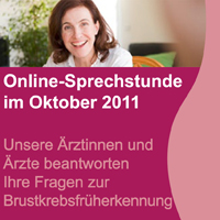 Onlinesprechstunde der Kooperationsgemeinschaft Mammographie im Brustkrebsmonat Oktober