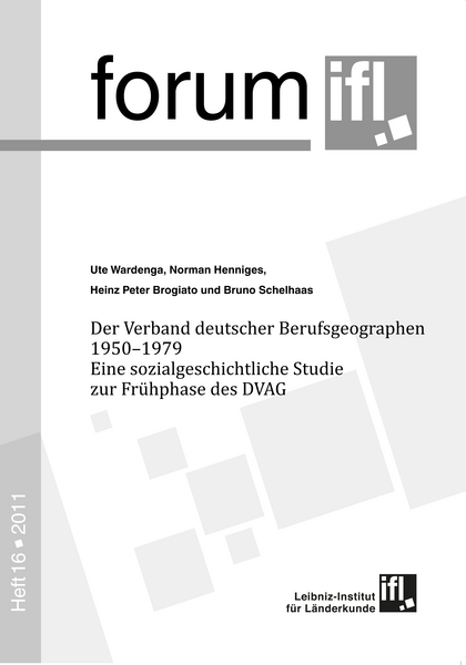 Studie Der Verband deutscher Berufsgeographen 1950-1979