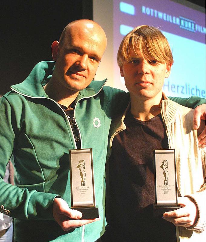 Sebastian Runsche und Markus Matschke mit ihrem Preis