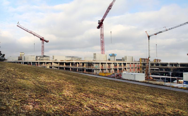 Rohbau des Ausweichgebäudes 