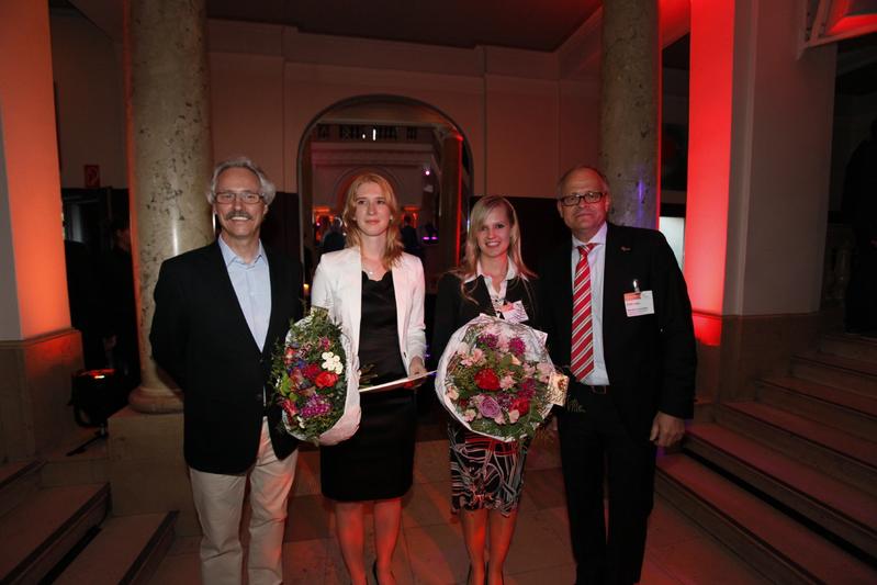 Dr. Gerhard Rübling (stellv. Vorstandsvorsitzender DGFP, Julia Gunnoltz, Caroline Späth, Hendrik Leuschke (Geschäftsführer DGFP)