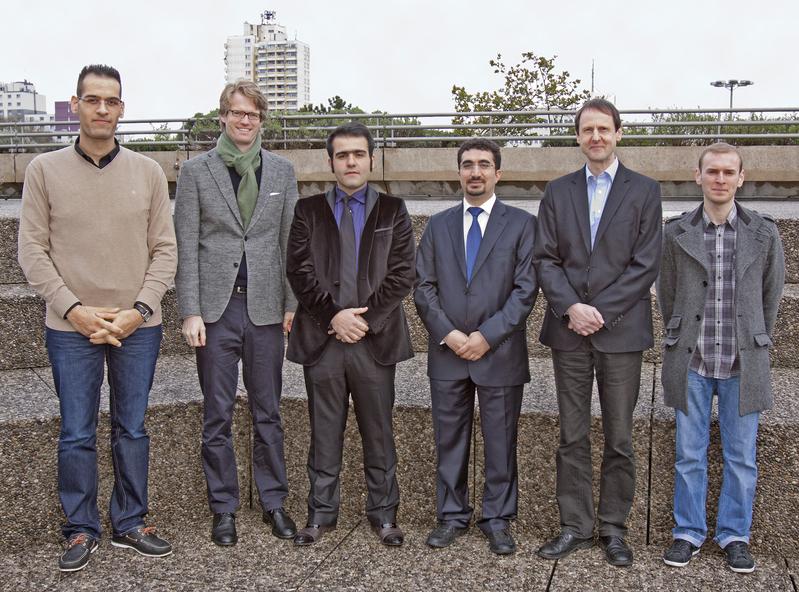 Türkische Delegation zu Gast an der RUB (v. l.): Ahmet Örnek, Dr. Arnd Giese, Dr. Süleyman Sendur, Dr. Levent Kilic, Prof. Dr. Joachim Rassow und Mustafa Kurucay