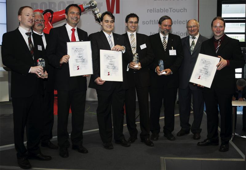 (V. l. n. r.) Alexander Spiller, Dr. Eberhard Kroth, Dr. Johannes Wößner, Theo Jacobs, Christian Connette, Prof. Dr. Klaus Schilling, Walter Reis, Christian Herrmann