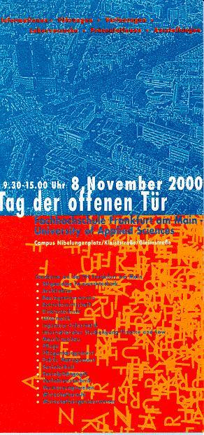 Plakat zum Tag der offenen Tür an der FH Frankfurt am Main