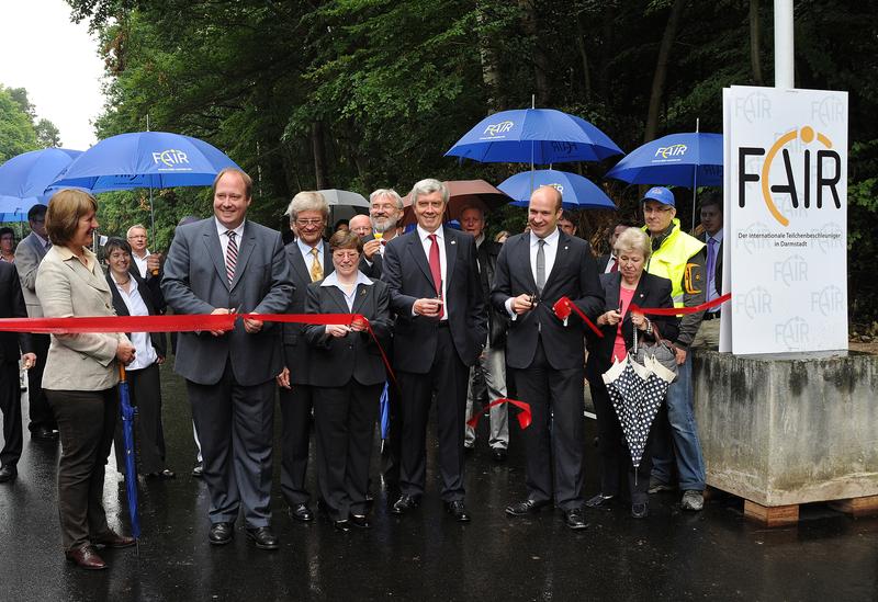 Eröffnung der Baustellenzufahrt zum Teilchenbeschleuninger FAIR
