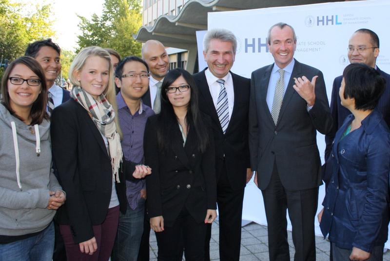 US-Botschafter Philip D. Murphy (3. von rechts) eröffnet internationale Vortragsreihe an der HHL Leipzig Graduate School of Management / Quelle: HHL