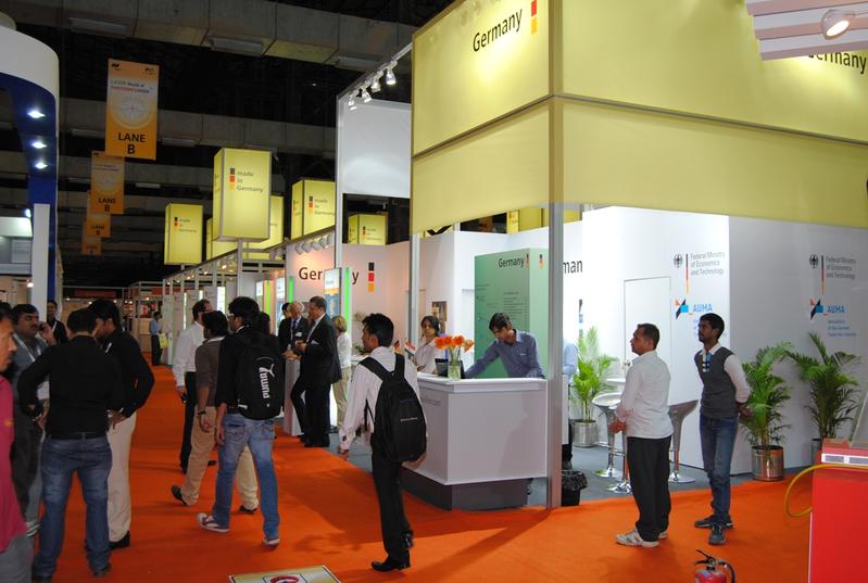 Der German Pavilion auf der LASER World of PHOTONICS INDIA 2012 in Mumbai, Indien.