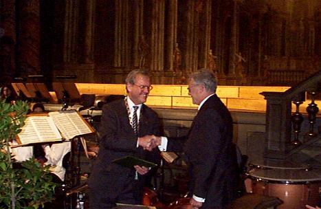 25 Jahre lang oberster Service-Dienstleiter der zentralen Technik: Dieter Bayerlein (rechts)