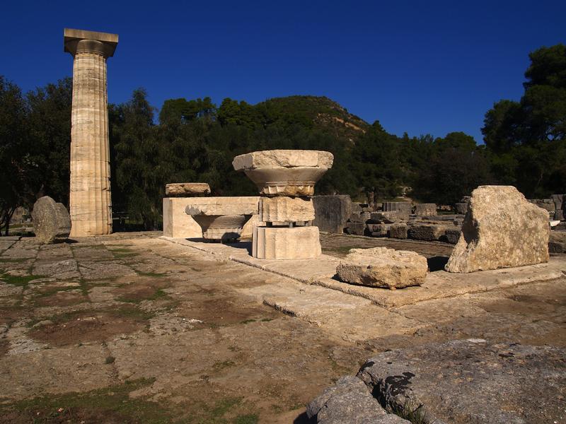 Ansicht des Zeus-Tempels von Westen nach Abschluss der Arbeiten 