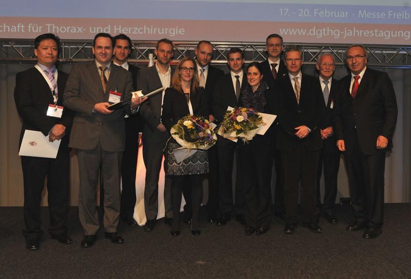 vlnr: Yeong-Hoon Choi, Tobias Walker, Fabian A. Kari, Jan Büll, Sarah Kirsch, Peter Haldenwang, Desiree Pott, Christian Brülls, Prof. Anno Diegeler, Hellmut Oelert, Prof. Friedrich W. Mohr