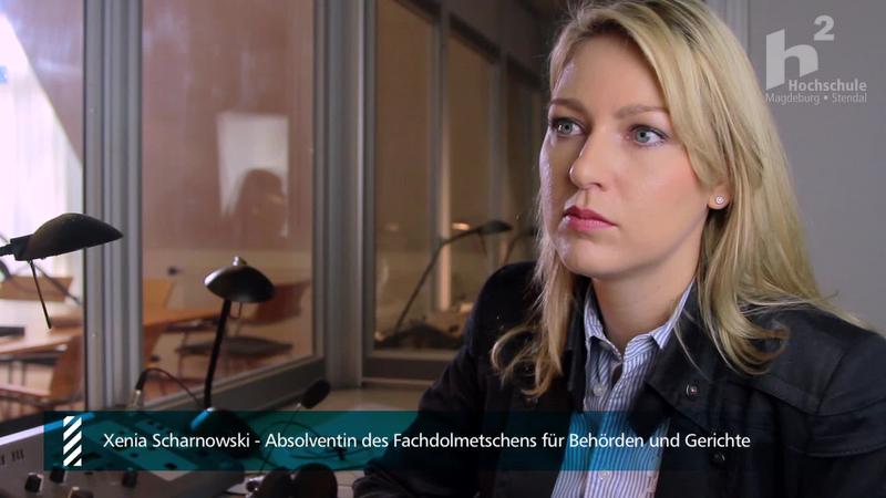 Dolmetscherin Xenia Scharnowski: „Die Grundlagenvermittlung und das praxisorientierte Training bereiten wunderbar auf das Berufsleben vor.“