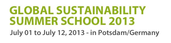 Global Sustainability Summer School 2013