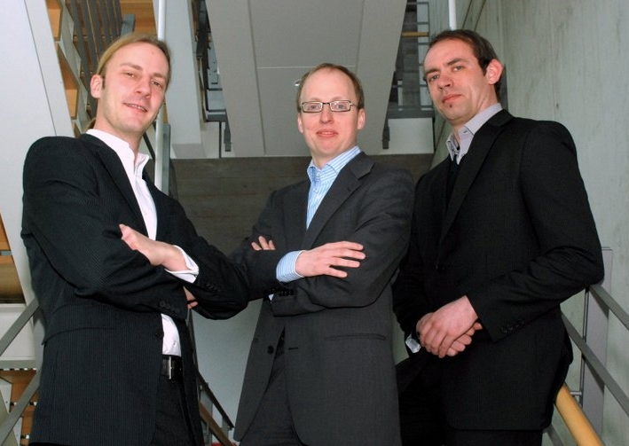 Das Gründerteam der perfluorence GmbH:  Hagen Marks, Frederico Rosenbaum und Thomas Engelhardt (von links nach rechts). 