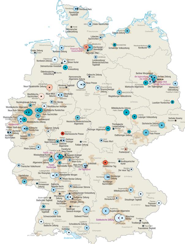 Auflagenentwicklung in der Tagespresse 2001-2012