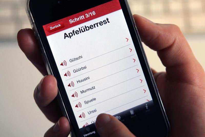Mit der App kann man die Herkunft des eigenen Dialekts aufnehmen.