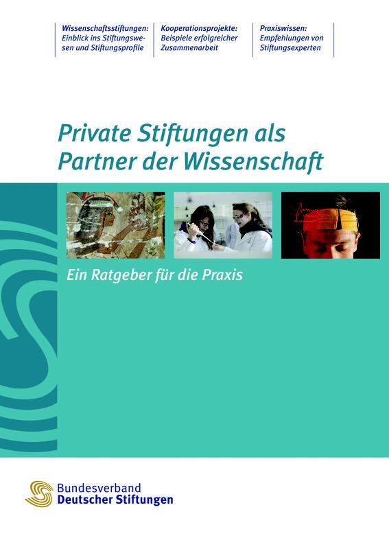 Cover Private Stiftungen als Partner der Wissenschaft