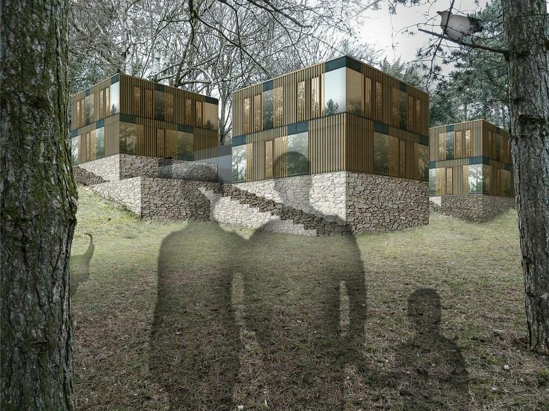 Einbettung in die Landschaft: Alessandro Scalisis Entwurf für ein Hotel am Frankfurter Lohrberg für seine Bachelor-Arbeit Architektur an der FH Frankfurt.
