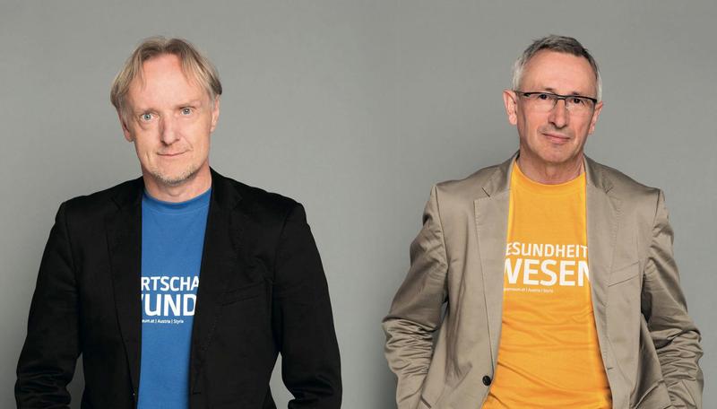 Günter Riegler, Geschäftsführer der FH JOANNEUM, und Karl Peter Pfeiffer, Rektor der FH JOANNEUM