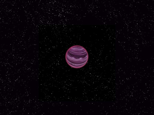 Künstlerische Darstellung des Einzelobjekts PSO J318.5-22, das eine Gruppe von Astronomen unter der Leitung von Michael Liu von der Universität Hawaii unter Beteiligung von Niall Deacon vom Max-Planck-Institut für Astronomie entdeckt hat. Der Planet besitzt sechs Mal soviel Masse wie der Jupiter und reist einsam, ohne Heimatstern durch das All – ein ideales Objekt für direkte Beobachtungen. 