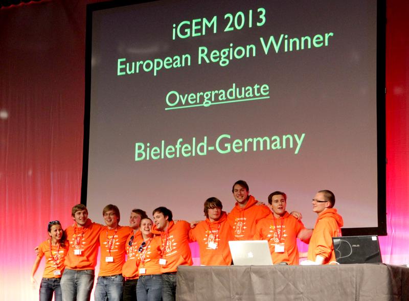Das iGEM-Team der Universität Bielefeld hat den Gesamtsieg beim europäischen Vorentscheid des iGEM-Wettbewerbs geholt.