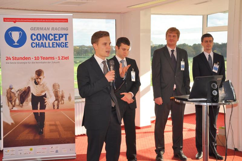 HHL Consulting Team während der Präsentation auf der GERMAN RACING Concept Challenge / Quelle: GERMAN RACING Concept Challenge