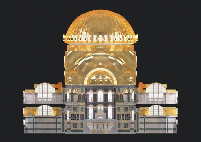  Rekonstruktion der Hagia Sophia von L. Grobe, O. Hauck, M. Kim, A. Noback, R.H.W. Stichel und H. Svenshon (alle TU Darmstadt)