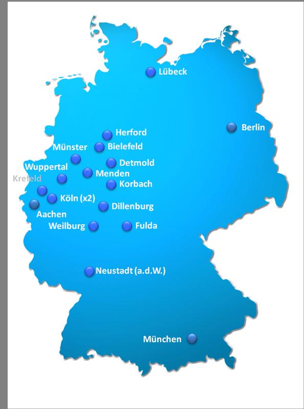 Deutschlandweite Standorte der IfF Kooperationspartner