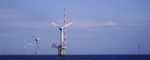 Offshore Windpark alpha ventus in der deutschen Nordsee 