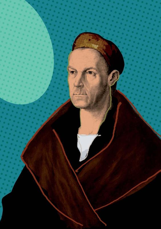 Jakob Fugger der Reiche - Grafikmotiv für das neu gegründete Jakob-Fugger-Zentrum für transnationale Studien an der Universität Augsburg 