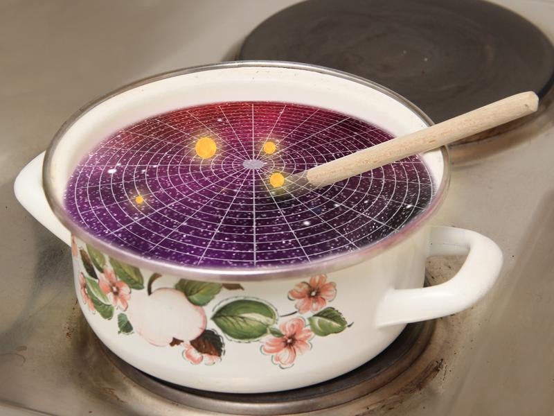 Kochrezept für ein Universum: Erhitzen und umrühren.
