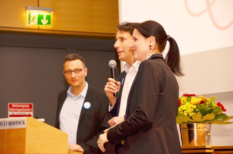 Ideengeber Prof. Dr.-Ing. Uwe Freiherr von Lukas (m.) mit Judith Platz-Greitzsch und Michael Lüdtke