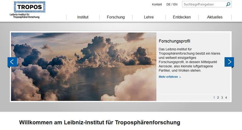 neue Homepage des TROPOS