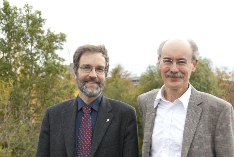 Prof. Dr. Stefan Treue, Direktor des DPZ und Prof. Dr. Peter Thier, Hertie-Institut für klinische Hirnforschung, Universität Tübingen. 