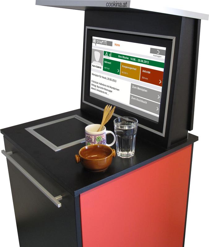 Der DIAFIT-Küchenterminal mit interaktivem Touch-Screen