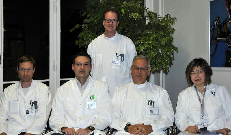 Das zertifizierte Team (von links): Julian Schardt (Onkologe), Alan Dal Pra (Radioonkologe), Martin Spahn (Urologe), George Thalmann (Urologe), Evantia Diamantis (Uropathologin).