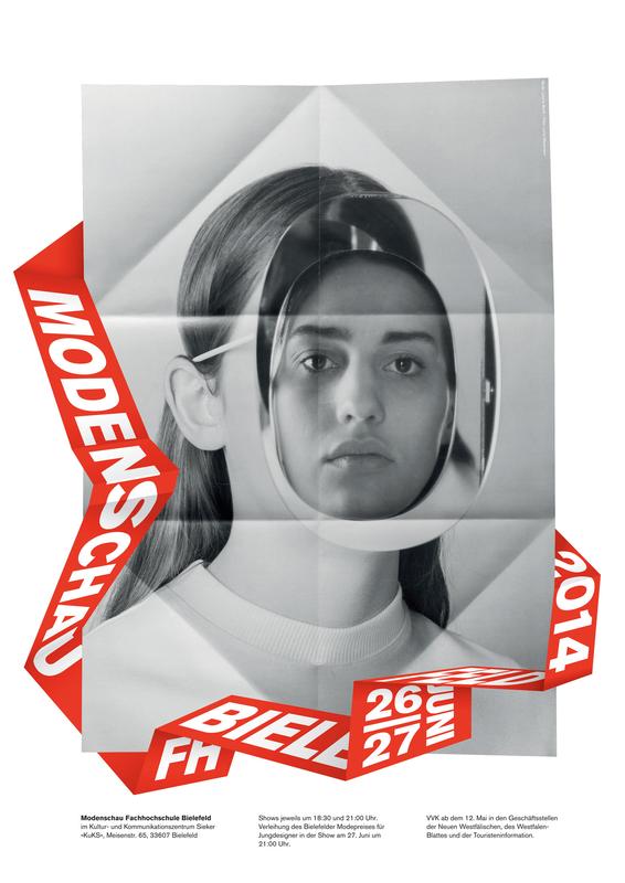 Poster zur Modenschau der FH Bielefeld 2014