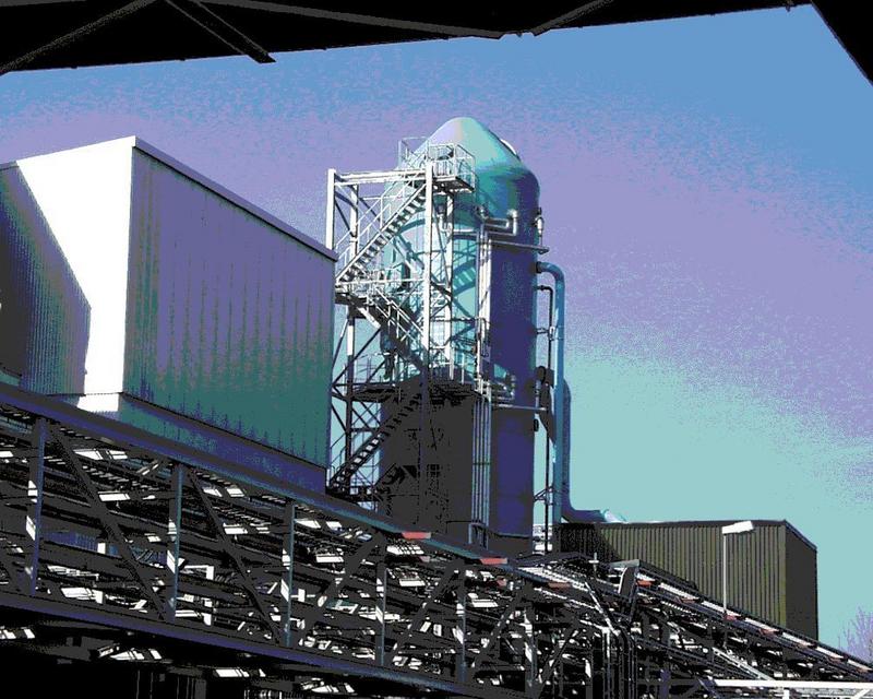 Die schwedische Sonderabfallverbrennungsanlage SAKAB ist mit einem eigenen Turm für das MercOx-Verfahren ausgerüstet.