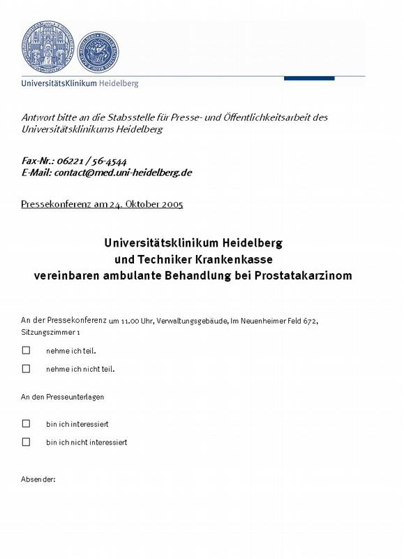 Faxantwortbogen